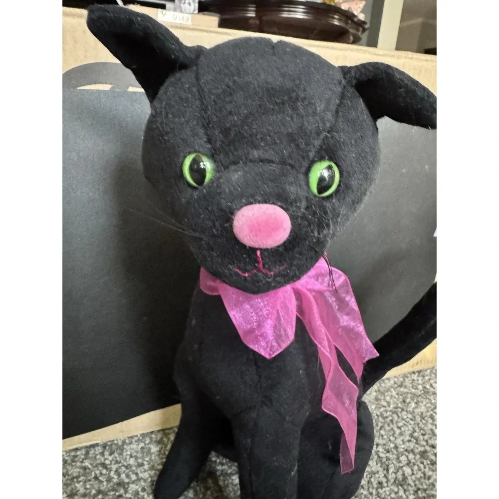 Barbie FAO Schwarz With Love Barbie Black Cat Plush Stuffed Animal 14